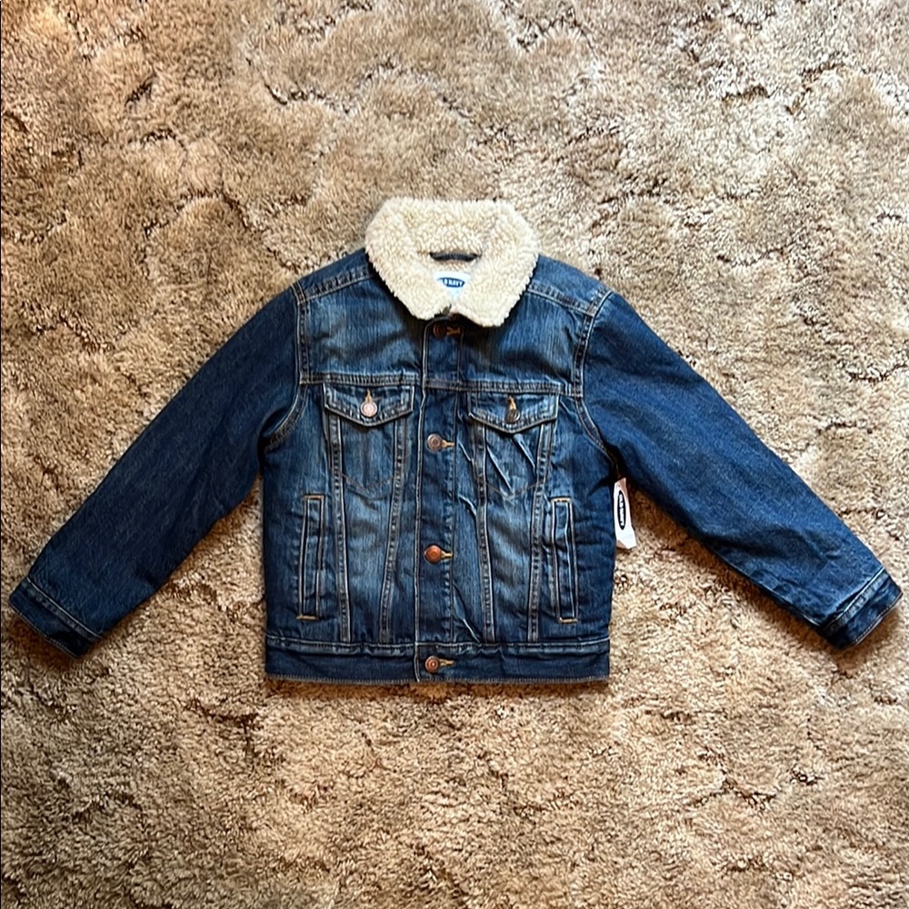 NWT kids Old Navy Sherpa lined Jean Jacket